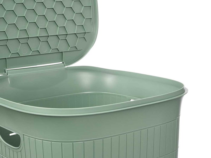 Stefanplast Pongotodo Domus Cubo de Basura 50 Litros Verde Menta, 36.5 x 56 x 37 cm (Set de 6)