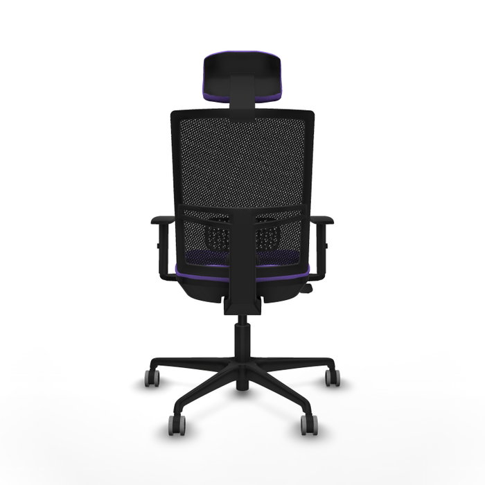 PIQUERAS Y CRESPO Silla de oficina Yunquera con mecanismo Sincro/Traslack, Lila y Negro