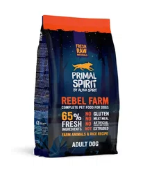 Alpha Spirit Rebel Fram 1 kg Alimentación para Perros Adultos con 65% Carne y Pescado Fresco, Sin Gluten