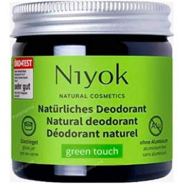 NIYOK Desodorante + Antitraspirante Green Touch 40 Ml Crema Vegana Cosmos Natural Sin Aluminio