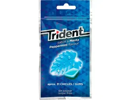 Trident Chicles Grageas Sabor Menta sin Azúcar - Bolsa de 43,5 g