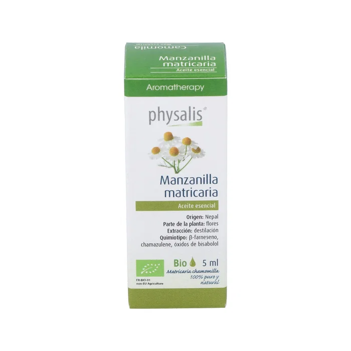 PHYSALIS Esencia Pura de Manzanilla (Matricaria chamomilla) 5ml BIO, para Aromaterapia, Piel y Bienestar PHYSALIS Esencia Pura de Manzanilla (Matricaria chamomilla) 5ml BIO, para Aromaterapia, Piel y Bienestar