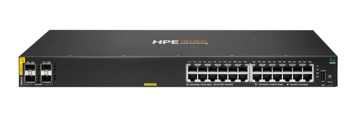 HPE Aruba Networking CX 6000 24p 10M/100M/1G Class4 PoE 4p SFP 1G 370W Switch EU HPE Aruba Networking CX 6000 24p 10M/100M/1G Class4 PoE 4p SFP 1G 370W Switch EU