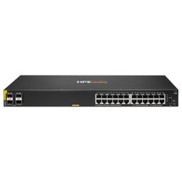 HPE Aruba Networking CX 6000 Switch 24 Puertos Gigabit PoE+ 370W Gestionado Capa 3 L3 4 Puertos SFP 1G Montaje Rack 1U