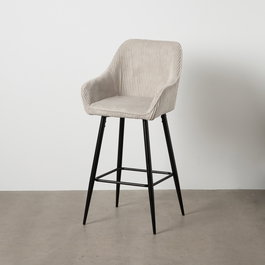 Taburete Beige Tejido-Metal Contract 54 X 41,50 X 109 cm (Set de 2)