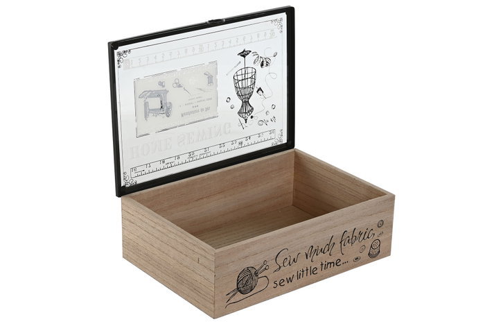 DKD Home Decor Costurero Maison MDF y Cristal Natural