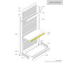 Perfil portaprecios balda madera 1300x40x3mm basics