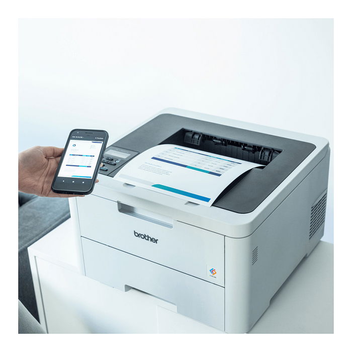 Brother HL-L3220CW Impresora Láser LED Color, 18 ppm, 600 x 2400 PPP, A4, WiFi, USB, Para Hogar y Oficina