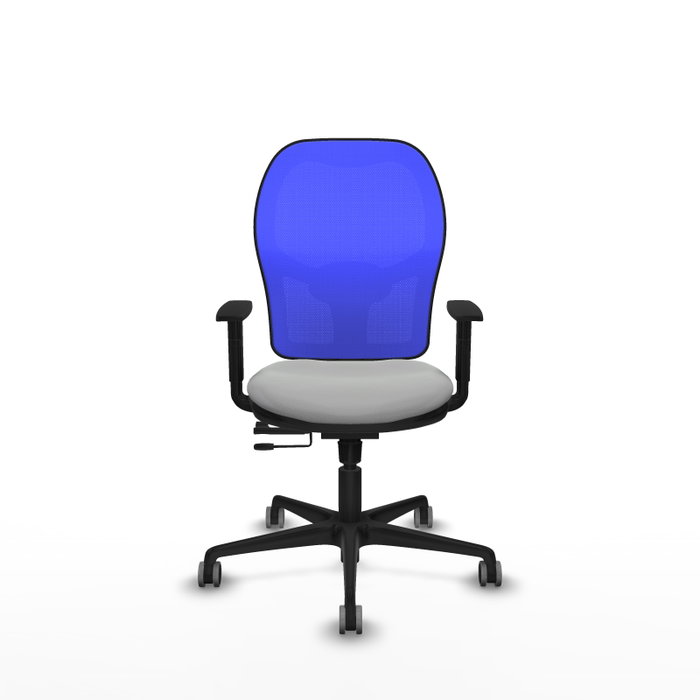 PIQUERAS Y CRESPO Silla de oficina Jorquera con mecanismo Sincro/Traslack Gris claro y Azul PIQUERAS Y CRESPO Silla de oficina Jorquera con mecanismo Sincro/Traslack Gris claro y Azul