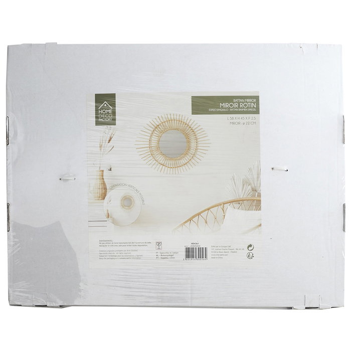 Espejo Ratán Home Deco Factory 58 cm