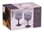 Vivalto Copa Troquelada 380 ml Vidrio Gris 9x17x9 cm Humo (Set de 24)