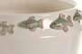 DKD Home Decor Jarrón de Cerámica con Peces, Crema y Verde