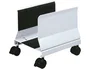 Q-connect Soporte para CPU metal regulable con ruedas