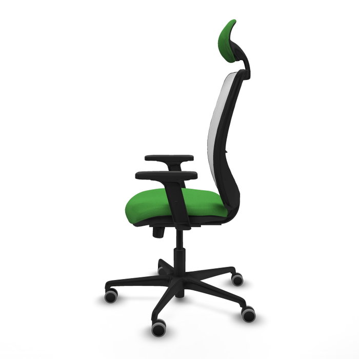 PIQUERAS Y CRESPO Silla de oficina Zulema con mecanismo Sincro, Tela Verde y Malla Blanca PIQUERAS Y CRESPO Silla de oficina Zulema con mecanismo Sincro, Tela Verde y Malla Blanca