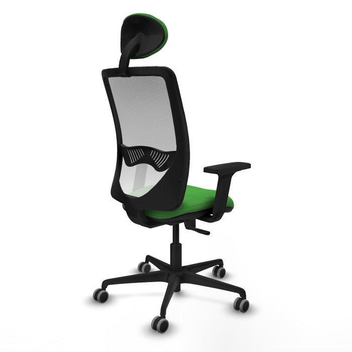 PIQUERAS Y CRESPO Silla de oficina Zulema con mecanismo Sincro, Tela Verde y Malla Blanca PIQUERAS Y CRESPO Silla de oficina Zulema con mecanismo Sincro, Tela Verde y Malla Blanca