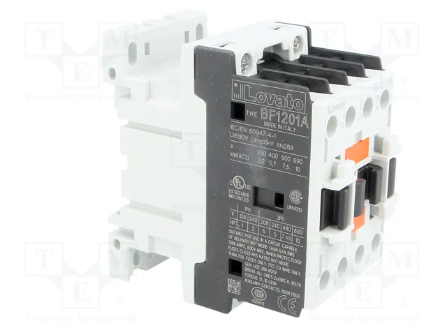 LOVATO ELECTRIC Contactor BF 3-polar 12A 230VAC