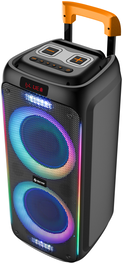 Denver TSP-456 Altavoz portátil para fiestas Negro 60 W RMS 20,3 cm Subwoofer