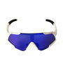 Brown Labrador Gafas de Sol FX RACE #blanco-azul para Adultos Unisex Running Ciclismo Policarbonato TR90