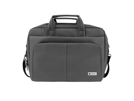 NATEC Gazelle Maletín para portátil de 39,6 cm (15.6"), Gris, 3 compartimentos, asa de transporte, tirante para hombro
