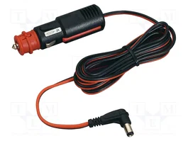 PRO CAR Alimentador de coche con enchufe DC 5,5/2,1, 2A, negro