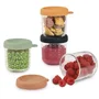 Beaba Set de 4 raciones de comida de cristal - Mezcla de colores Sunrise - 250 ml