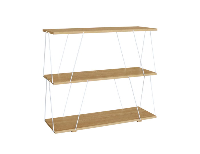 Inde Estanteria 3 Niveles Metal-Madera White 80x30x71.2 cm (2 Unidades)