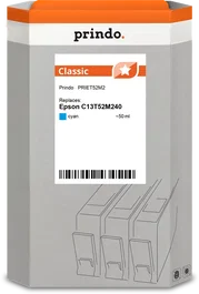 Prindo Cartucho de tinta cian PRIET52M2 Classic 50ml