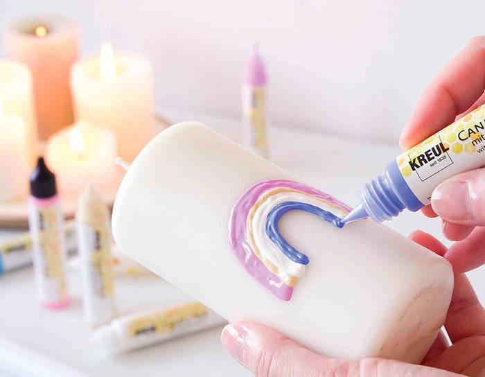 Kreul Set de 6 bolígrafos de pintura para velas Hello Baby