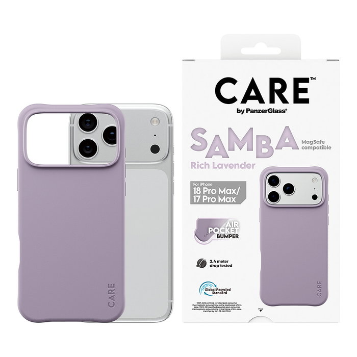 PanzerGlass Samba Case Rich Lavender para iPhone 17 Pro Max / 18 Pro Max