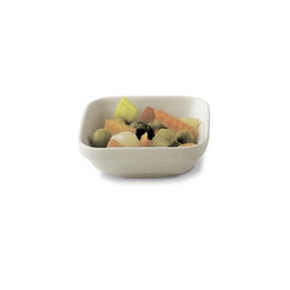 MUD CERAMICS Fuente Thermotray, Porcelana, Blanco, 21x10 cm (Set de 16)