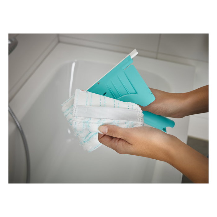 Leifheit Flexipad Cabezal de Fregona para Azulejos, Bañeras y Cabinas de Ducha, Turquesa y Blanco Leifheit Flexipad Cabezal de Fregona para Azulejos, Bañeras y Cabinas de Ducha, Turquesa y Blanco