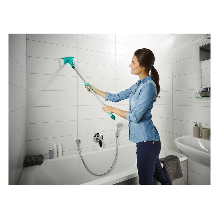 Leifheit Flexipad Cabezal de Fregona para Azulejos, Bañeras y Cabinas de Ducha, Turquesa y Blanco Leifheit Flexipad Cabezal de Fregona para Azulejos, Bañeras y Cabinas de Ducha, Turquesa y Blanco