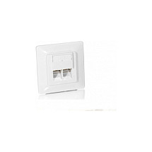 EQUIP 125725 Placa de pared con empotrar 2xRJ45 Cat5e Blanco