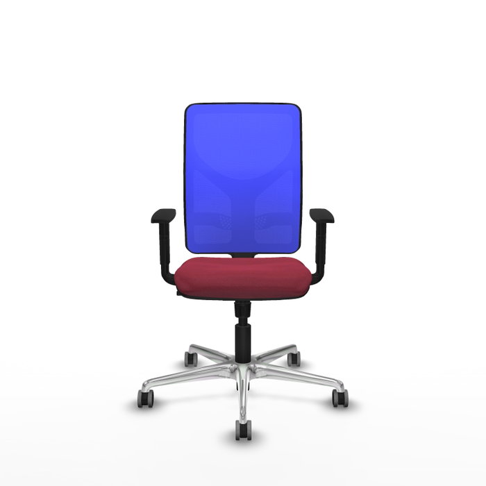 PIQUERAS Y CRESPO Silla de oficina Motilla con mecanismo Sincro, Granate y Azul
