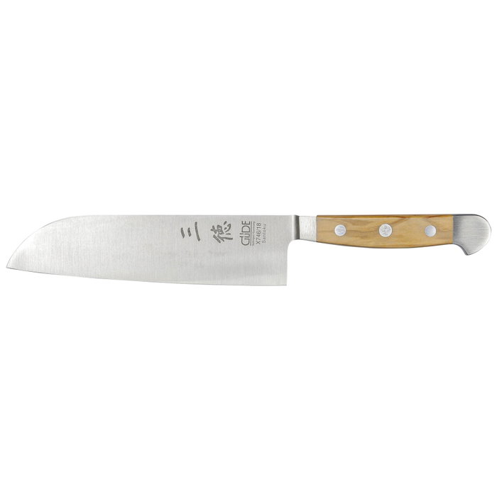 Güde Alpha Santoku 18 cm Olive Wood, Marrón / Plateado