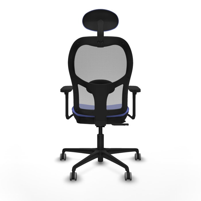 PIQUERAS Y CRESPO Silla de oficina Jorquera con mecanismo Sincro/Traslack, Azul claro y Gris