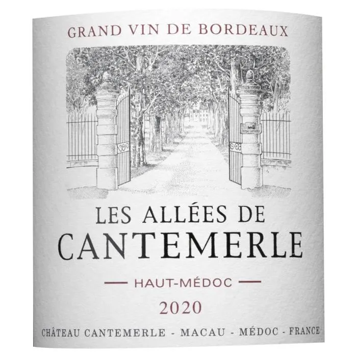 Les Allées de Cantemerle 2020 Haut-Médoc - Vino tinto Burdeos
