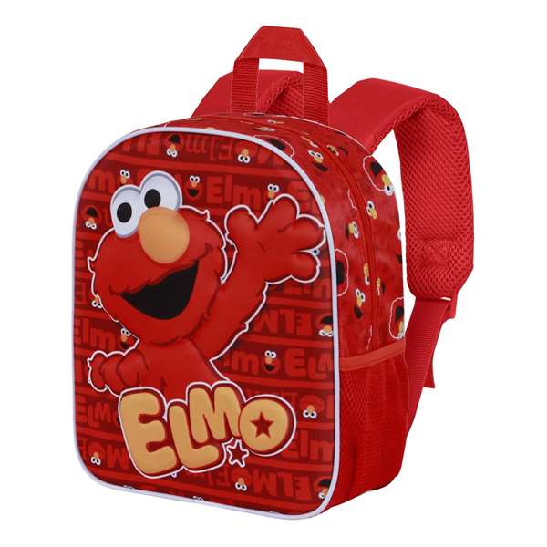 Karactermania Elmo Mochila 3D Elite Happy Preescolar 30x25x10cm Espalda Acolchada para Niños