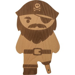 Ototo Pirate Board Set de tabla de cortar y cuchillo con forma de pirata