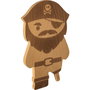 Ototo Pirate Board Set de tabla de cortar y cuchillo con forma de pirata