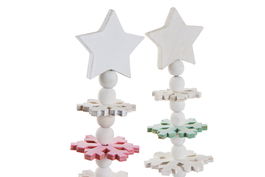 DKD Home Decor Árbol Navidad Fantasía Verde Rosa 11 x 41 x 11 cm (2 Unidades)