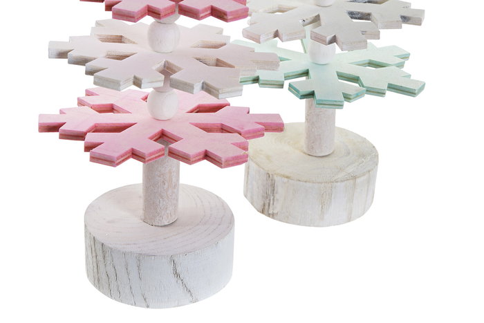 DKD Home Decor Árbol Navidad Fantasía Verde Rosa 11 x 41 x 11 cm (2 Unidades)