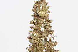 DKD Home Decor Figura Navidad Tradicional Dorado 12.5 x 12.5 x 30 cm Resina