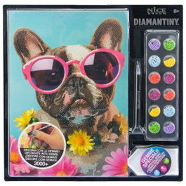 Nice Diario Crystal Art Diamantiny Surtido 4 Realiza Mosaicos con Gemas de Colores en 3D 32x32x2,4 cm
