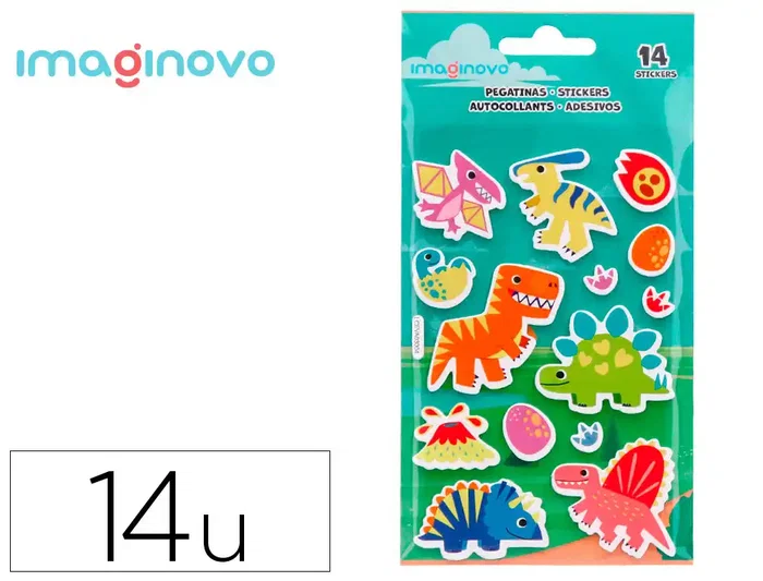 Imaginovo Pegatinas Luminosas Dinosaurios con Relieve 190x105 mm Imaginovo Pegatinas Luminosas Dinosaurios con Relieve 190x105 mm
