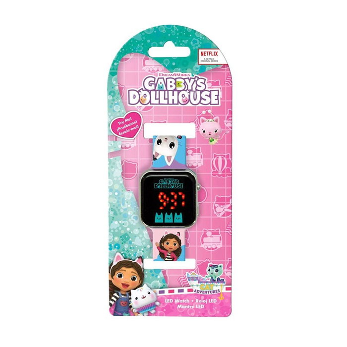 KIDS LICENSING Reloj LED La Casa de Muñecas de Gabby KIDS LICENSING Reloj LED La Casa de Muñecas de Gabby