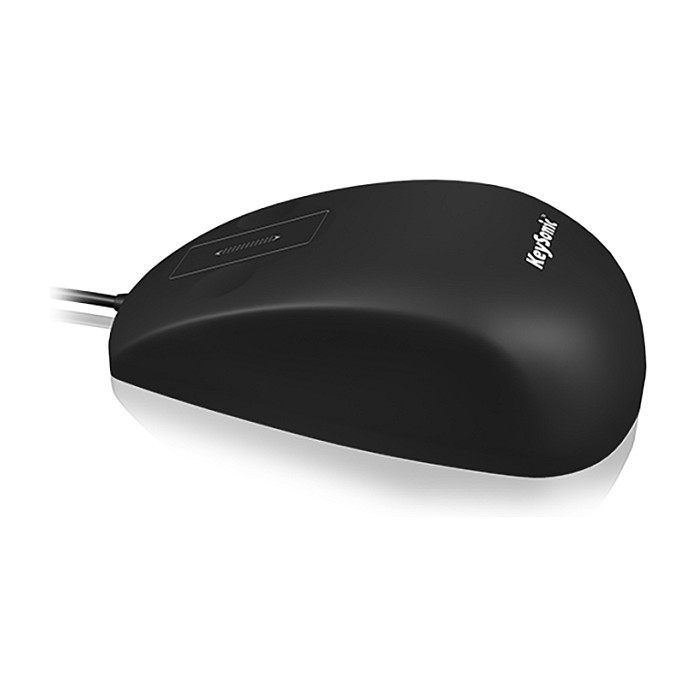 KeySonic KSM-5030M-B Ratón Ambidiestro Resistente al Agua IP68 USB con Cable 1.8m, 2 Botones Táctiles, Negro