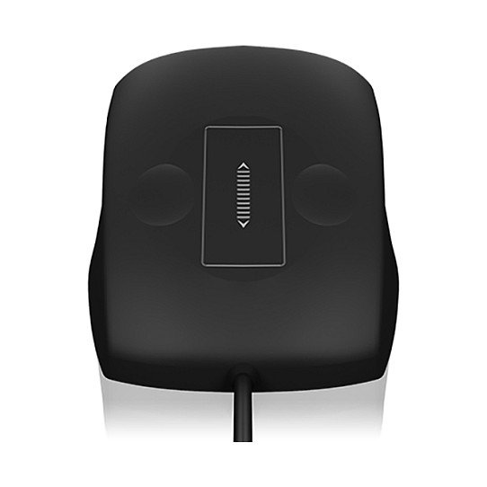 KeySonic KSM-5030M-B Ratón Ambidiestro Resistente al Agua IP68 USB con Cable 1.8m, 2 Botones Táctiles, Negro