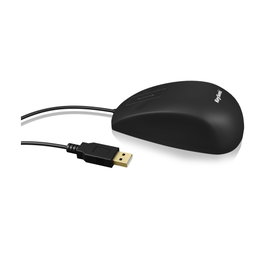 KeySonic KSM-5030M-B Ratón Ambidiestro USB Negro Resistente al Agua IP68