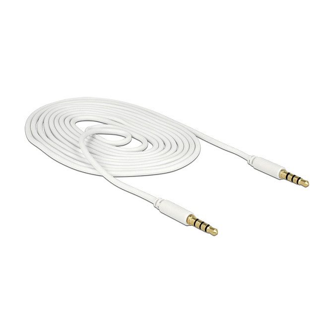 DeLOCK Cable de audio 3,5 mm macho a macho 2 m blanco